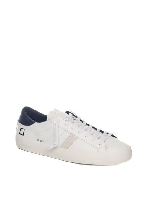 Whit/blue hill low sneaker D.A.T.E. | HILL LOW UCALF-WHI/BLUE